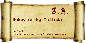 Bukovinszky Melinda névjegykártya